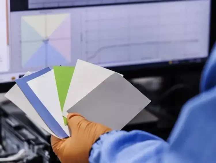 Colour swatches paint matching