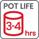 Pot Life 3-4 hours